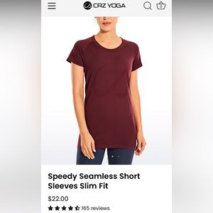 Crz yoga Workout top short sleeve